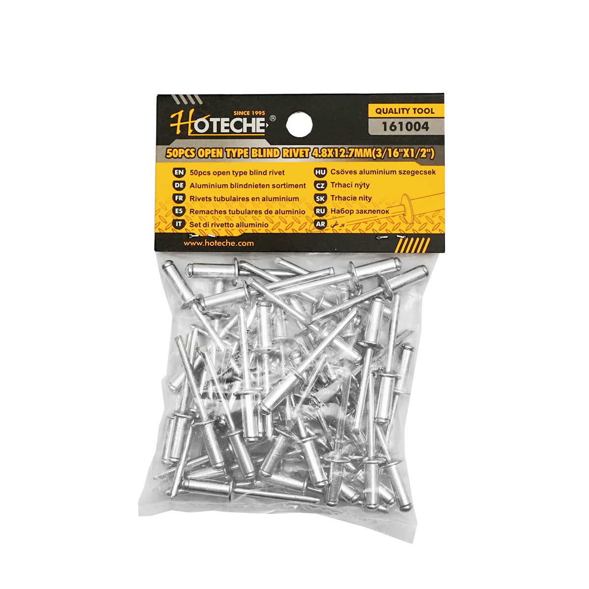 Aluminum pop rivets 4.8x12.7mm 50 pcs Hoteche